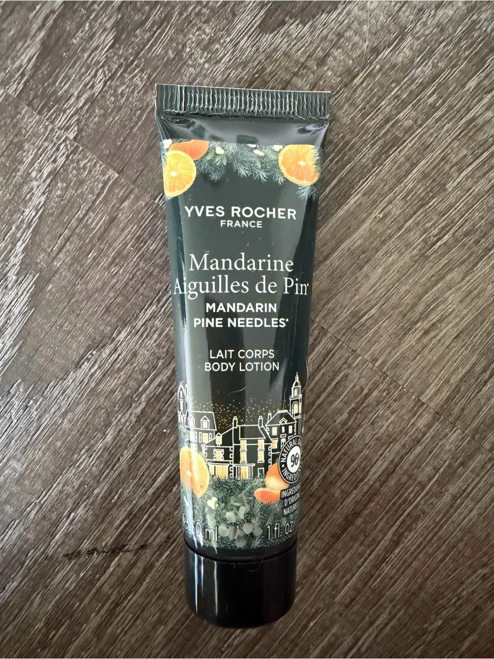 Yves Rocher Black and Orange Mandarin Pine Needles Body Lotion